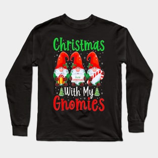 Christmas With My Gnomies Gnome Family Christmas Buffalo Plaid Long Sleeve T-Shirt